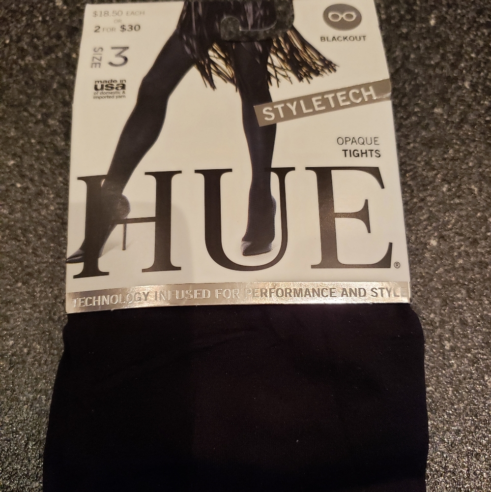 Hue  opaque black tights